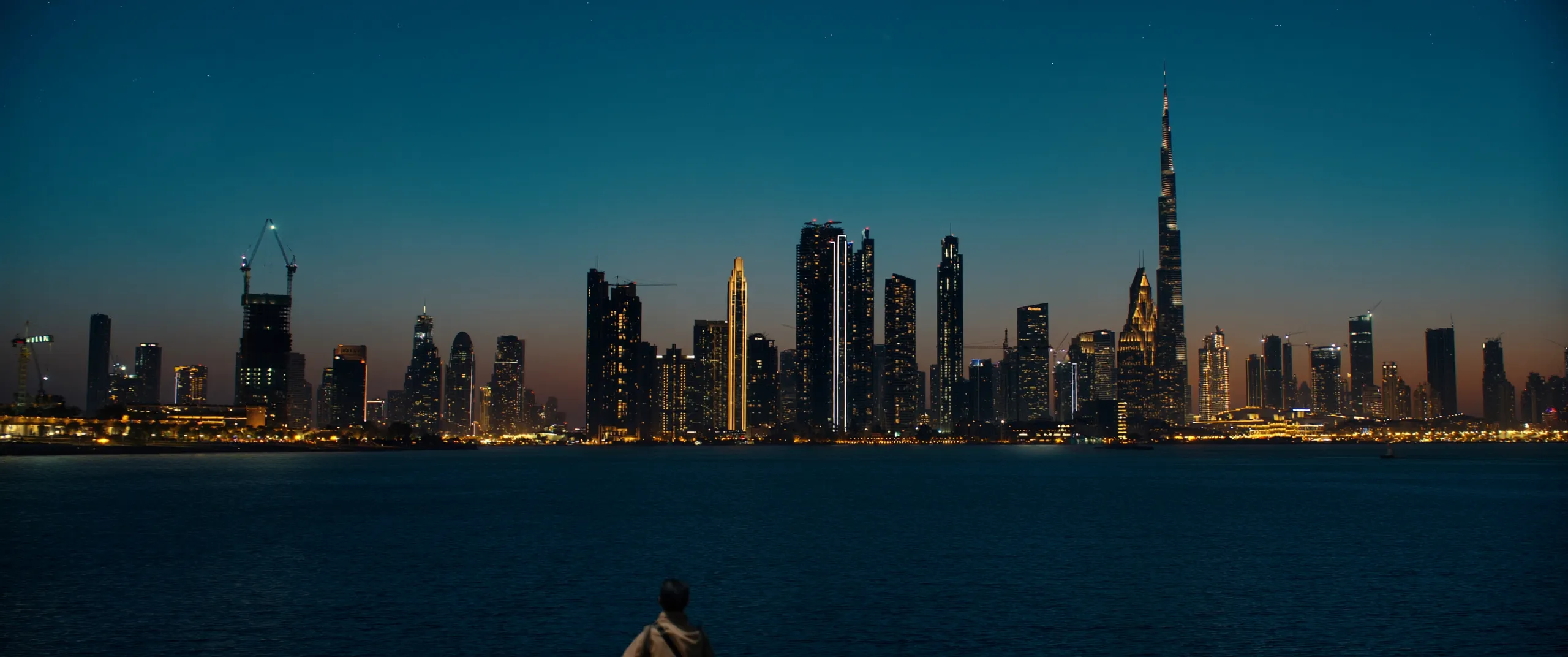 Dubai skyline at dusk